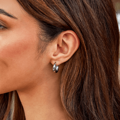Audrey Silver-Tone Hoops