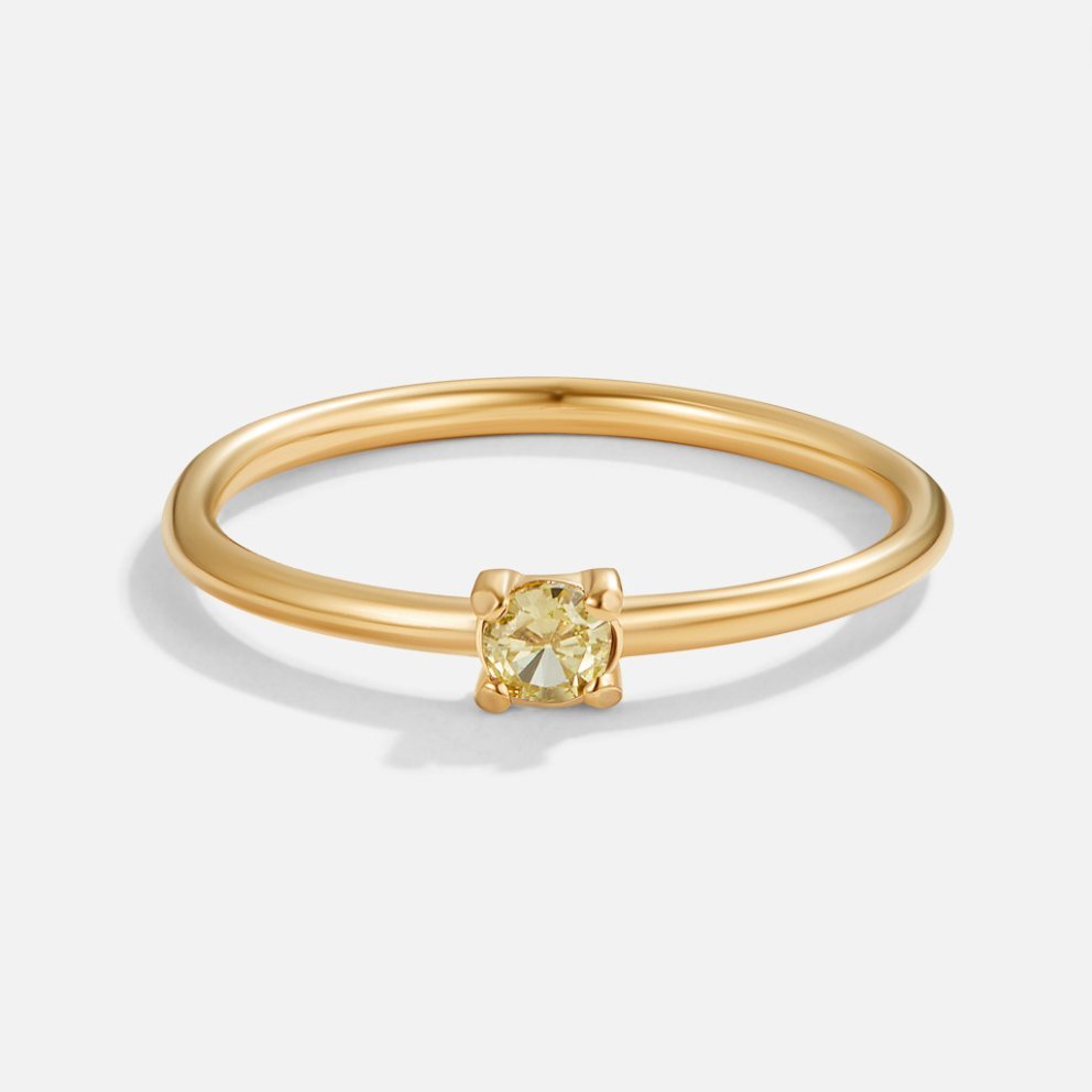 Gold-Tone August Birthstone Ring