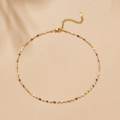 Aurora Stone Bead Necklace