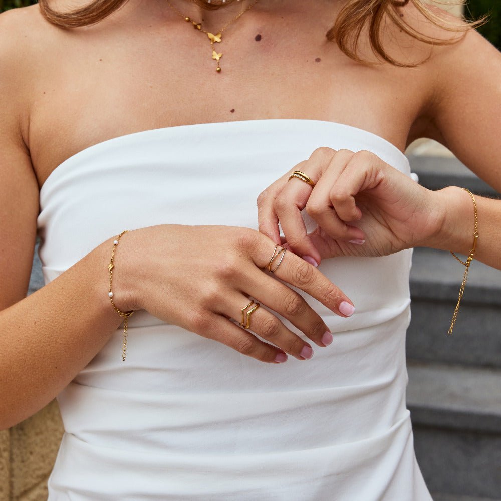 Ayla Three-Tone Layered Ring