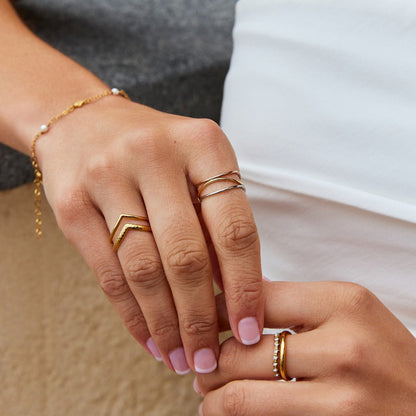Ayla Three-Tone Layered Ring