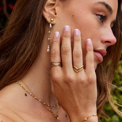 Ayla Three-Tone Layered Ring