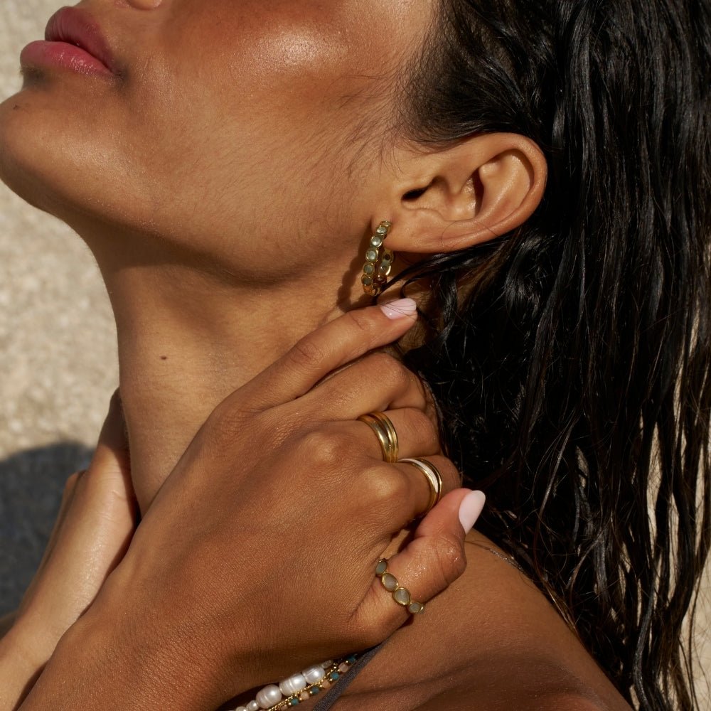 Beaded Southwest Hoop Earrings