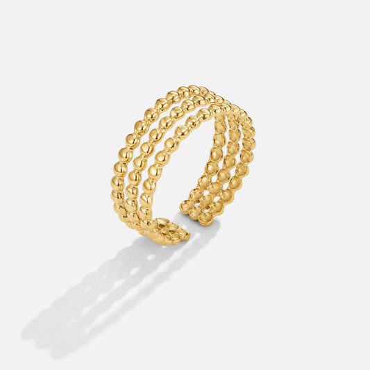 Beaded Gold-Tone Ring