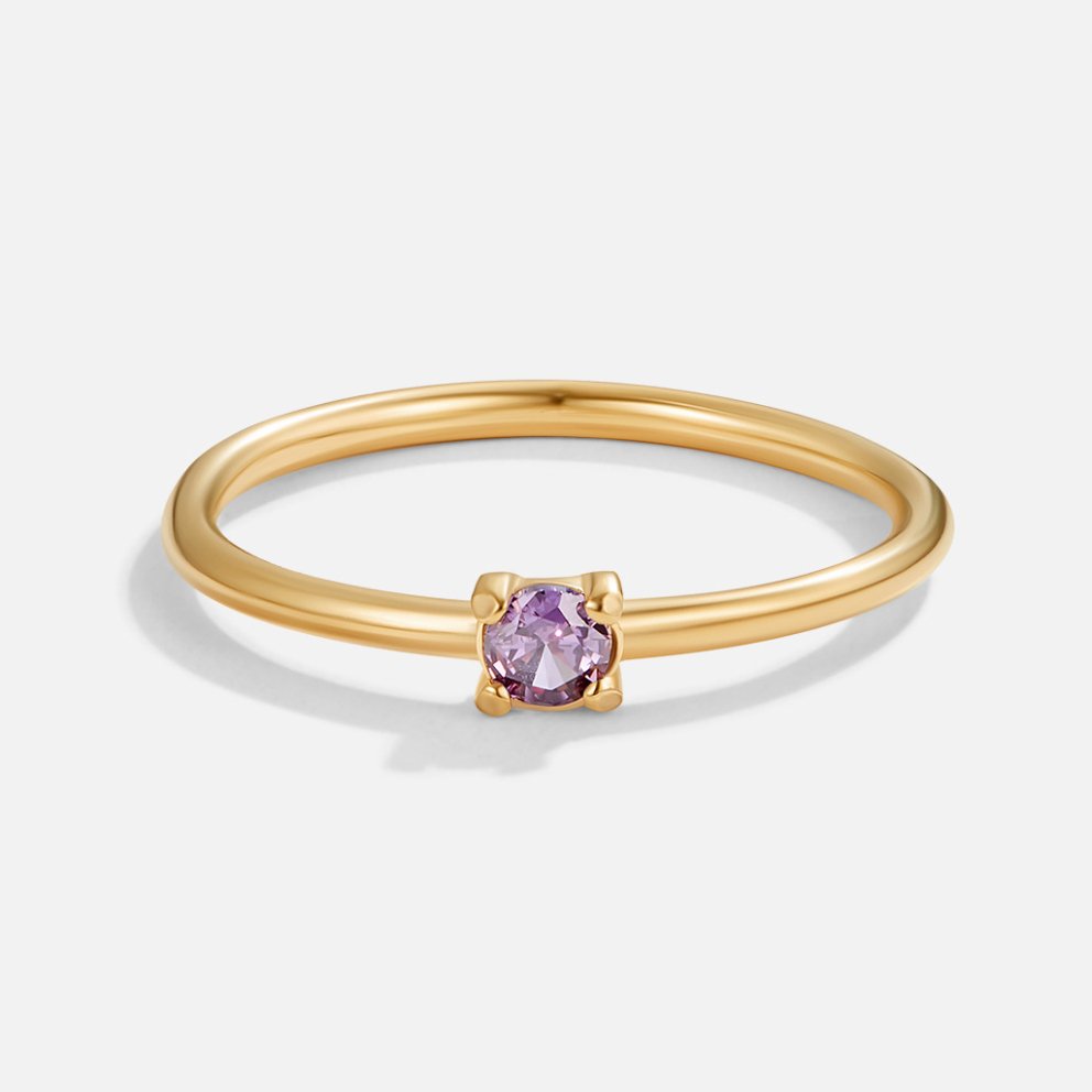 Birthstone Gold-Tone Ring