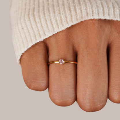Birthstone Gold-Tone Ring