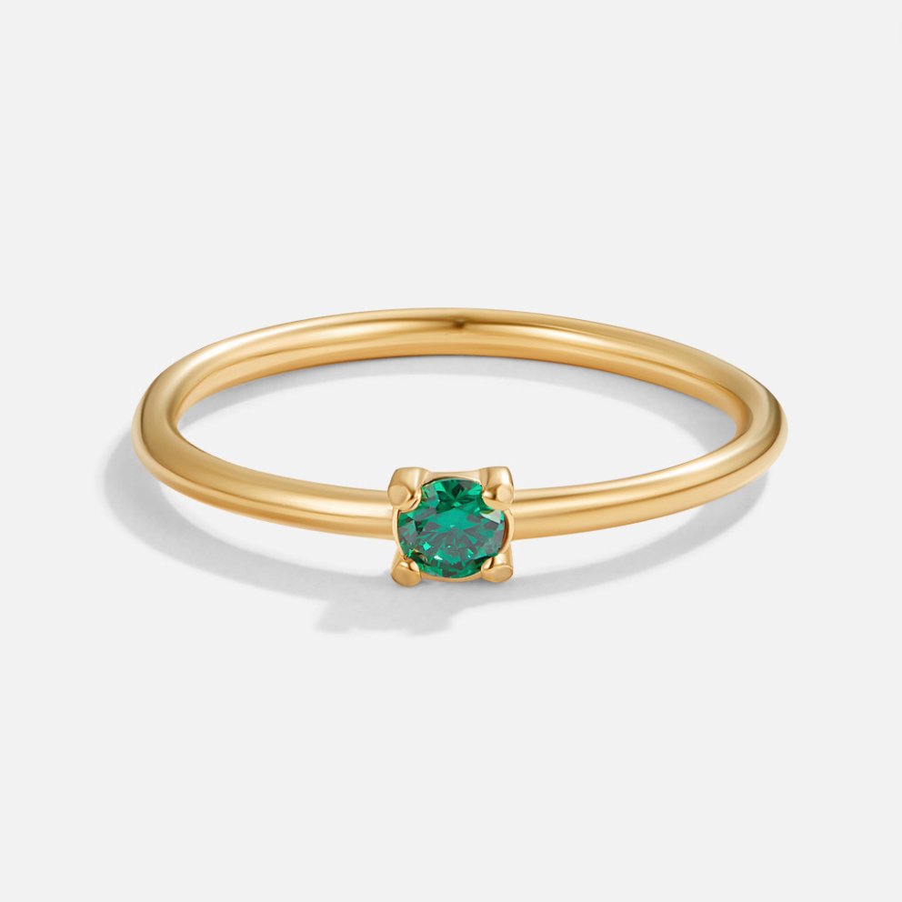 Birthstone Gold-Tone Ring