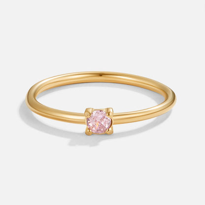 Birthstone Gold-Tone Ring