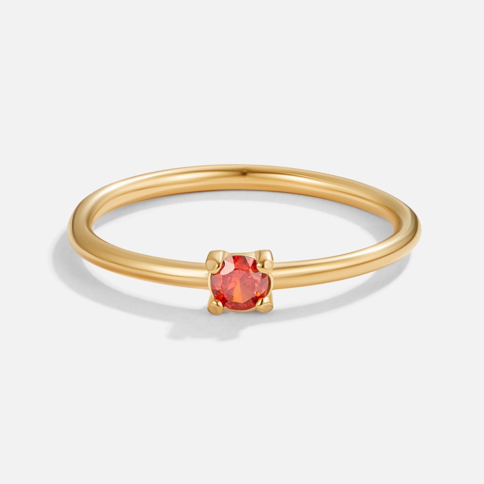 Birthstone Gold-Tone Ring