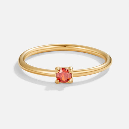Birthstone Gold-Tone Ring