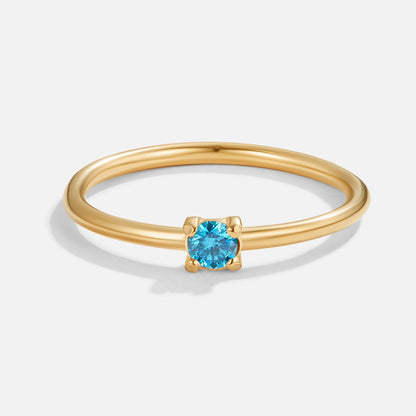 Birthstone Gold-Tone Ring