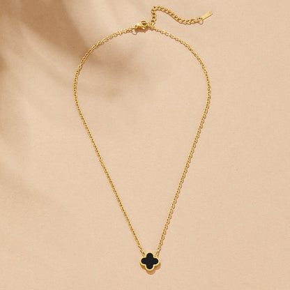 Black Clover Pendant Necklace