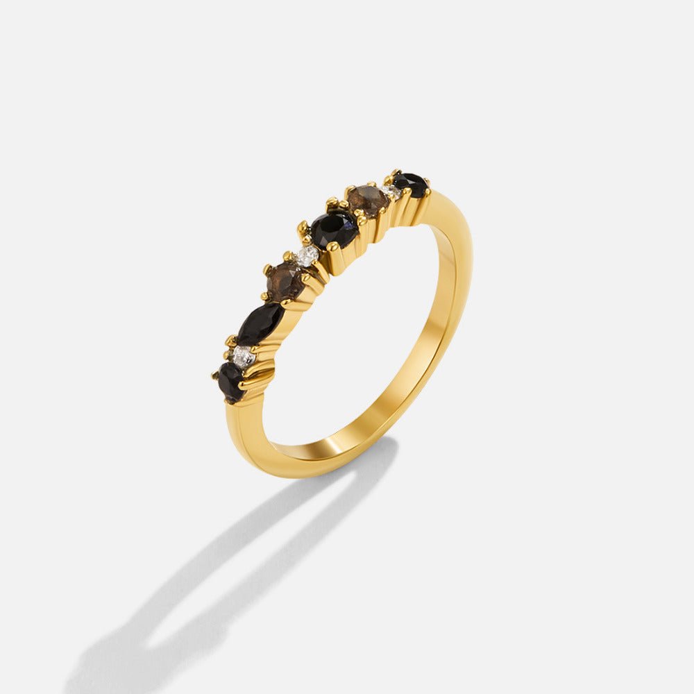 Black Crystal Eternity Ring