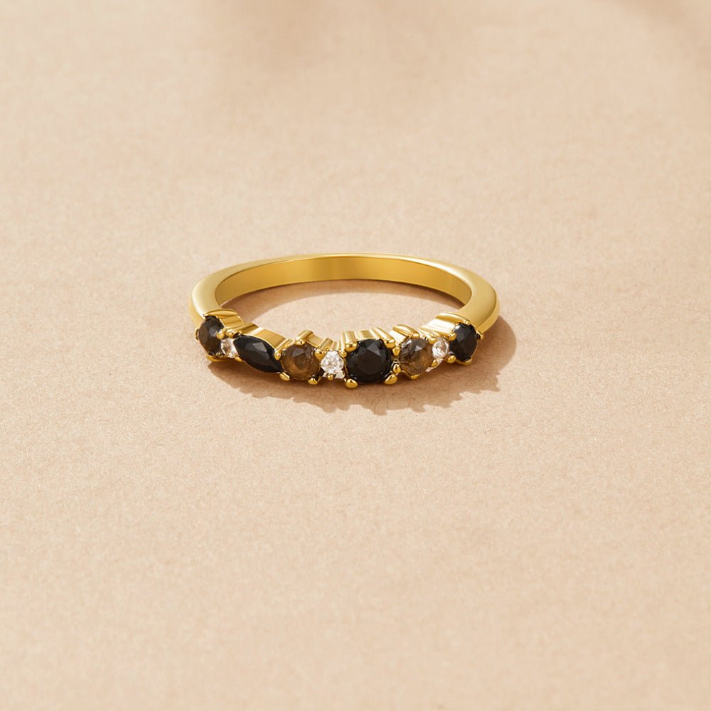 Black Crystal Eternity Ring