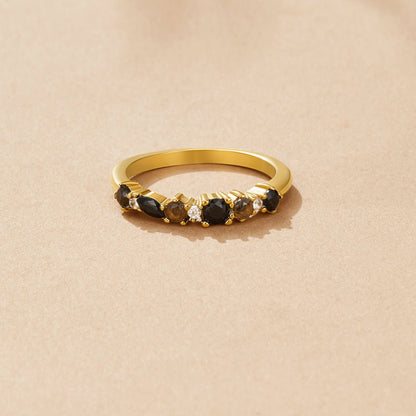 Black Crystal Eternity Ring