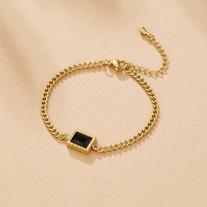 Black Onyx-Tone Bracelet