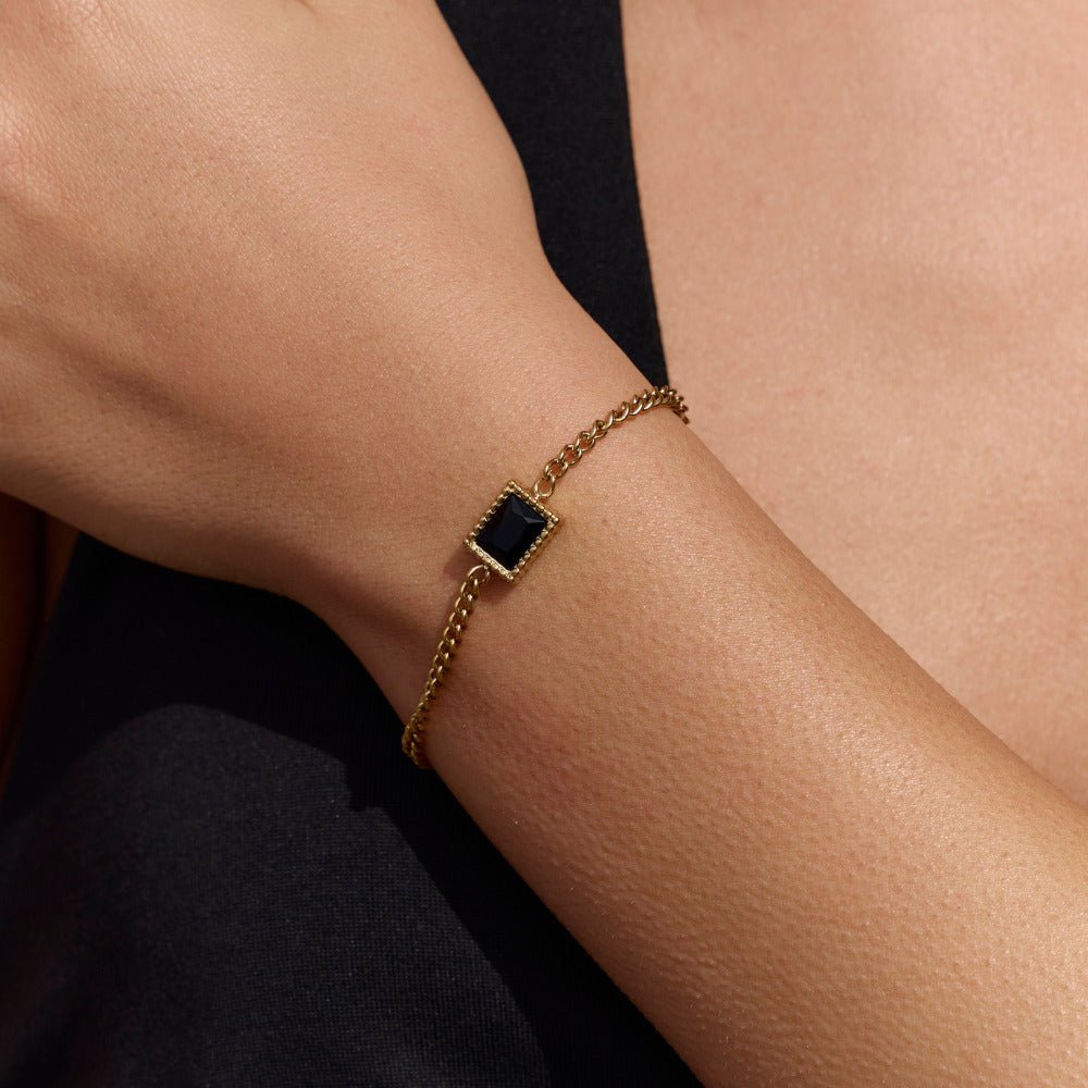 Black Onyx-Tone Bracelet