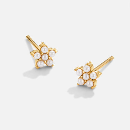 Blossom Flower Pearl Earrings