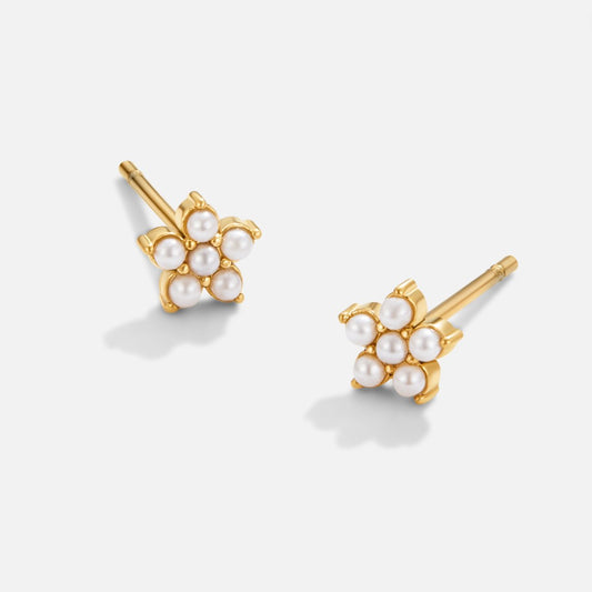 Blossom Flower Pearl Earrings