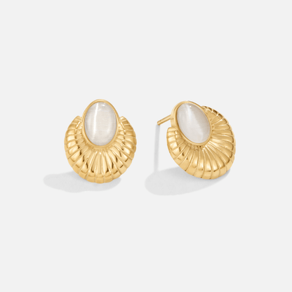 Bohemia Gold-Tone Cat Eye Earrings