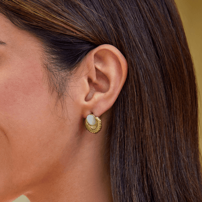 Bohemia Gold-Tone Cat Eye Earrings