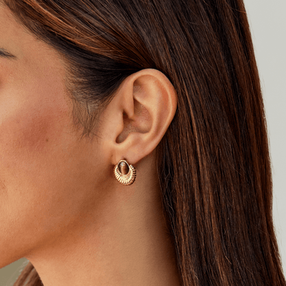 Bohemia Gold-Tone Tiger Eye Earrings