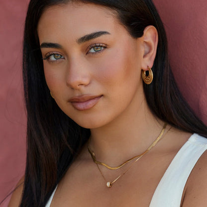 Boho Gold-Tone Hoop Earrings