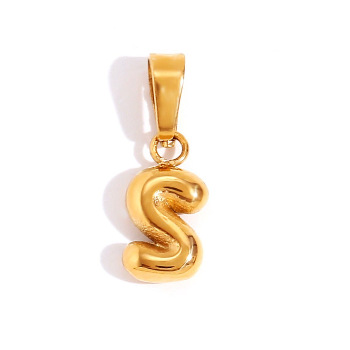Bubble Letter Initial Necklace