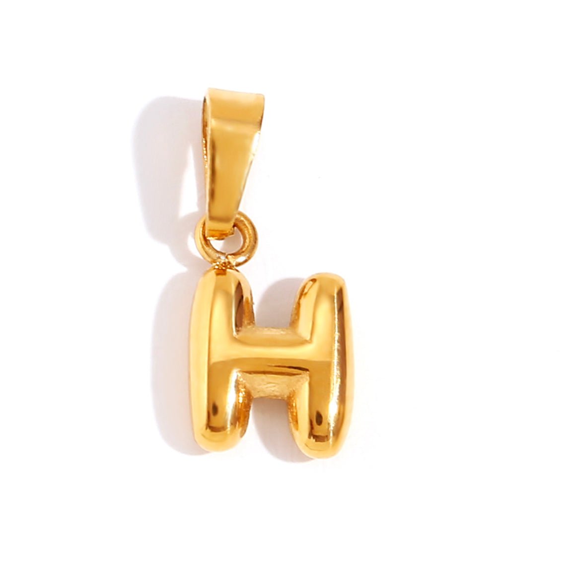 Bubble Letter Initial Necklace
