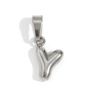 Bubble Letter Pendant Necklace