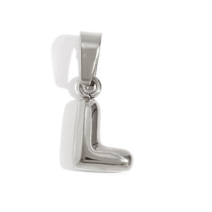 Bubble Letter Pendant Necklace