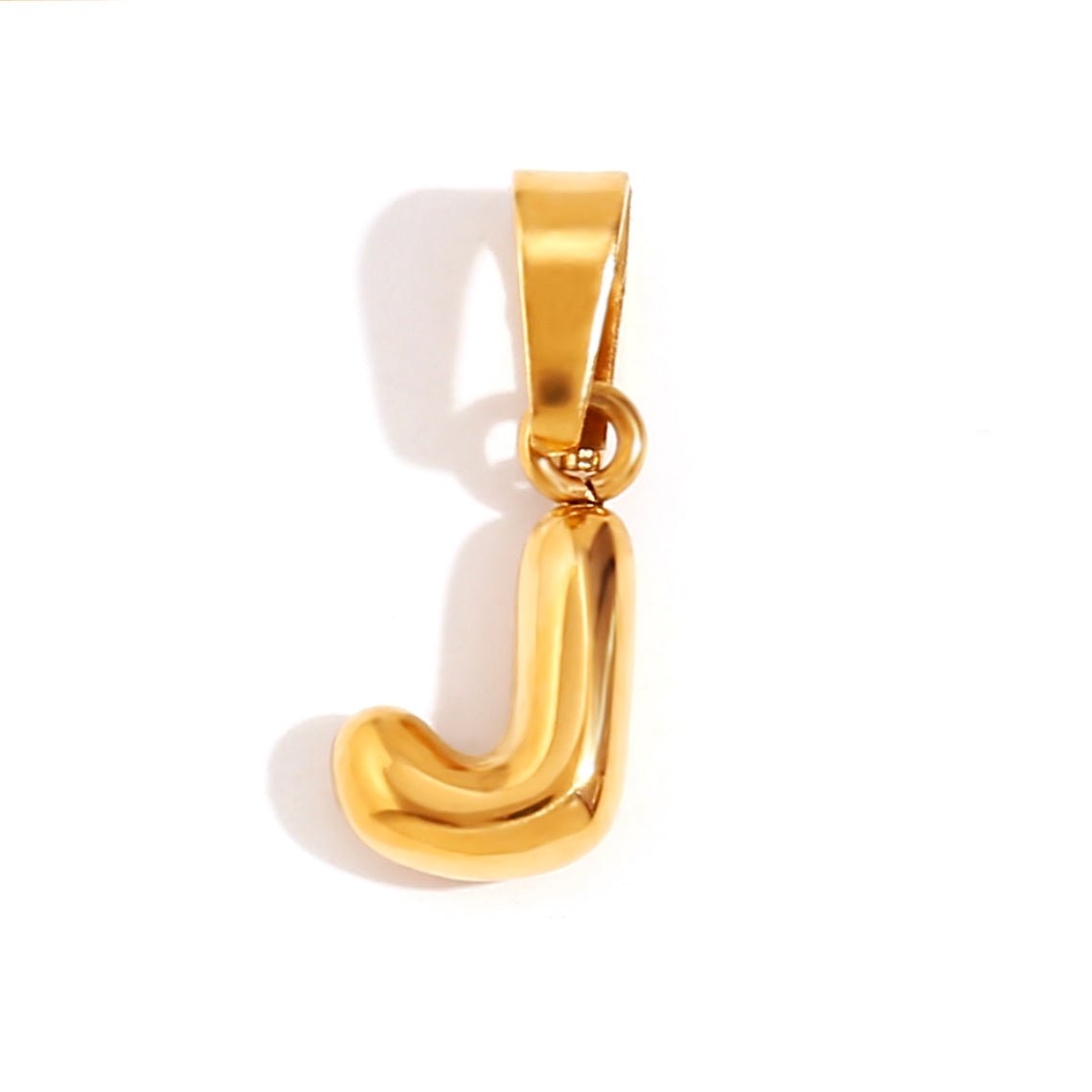 Bubble Letter Initial Necklace