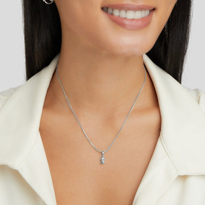 Bubble Letter Pendant Necklace