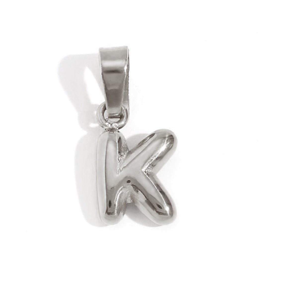 Bubble Letter Pendant Necklace