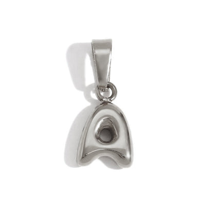 Bubble Letter Pendant Necklace