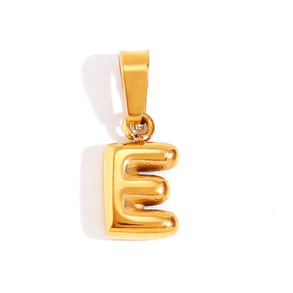 Bubble Letter Initial Necklace