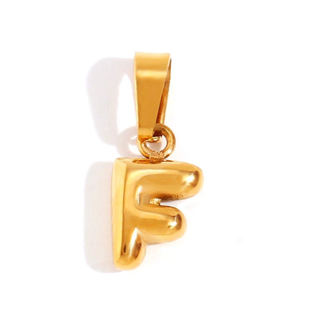 Bubble Letter Initial Necklace