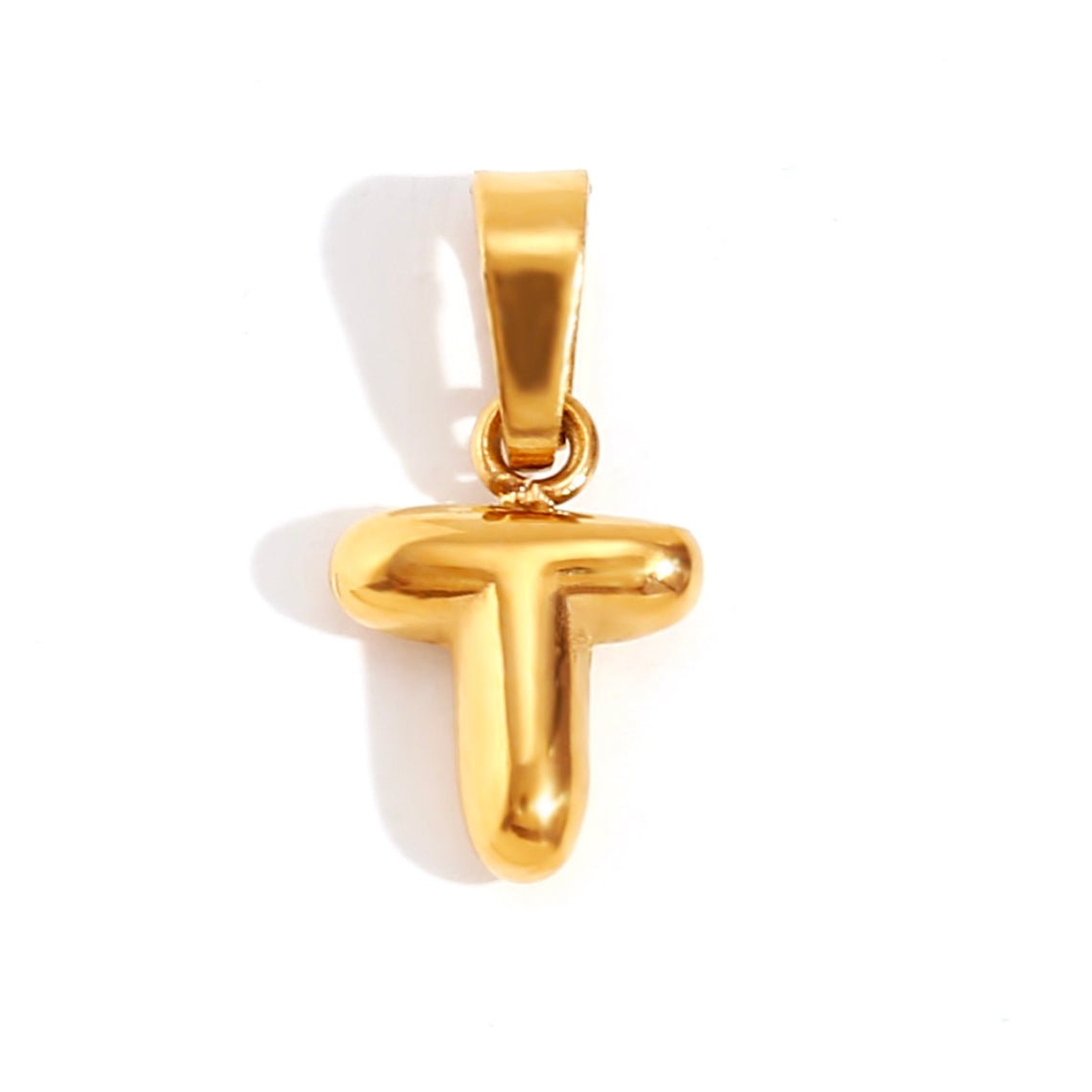 Bubble Letter Initial Necklace