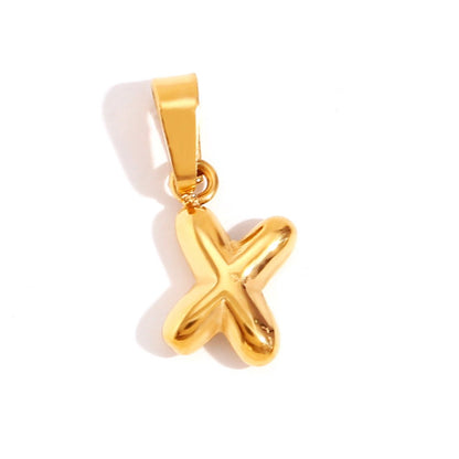 Bubble Letter Initial Necklace