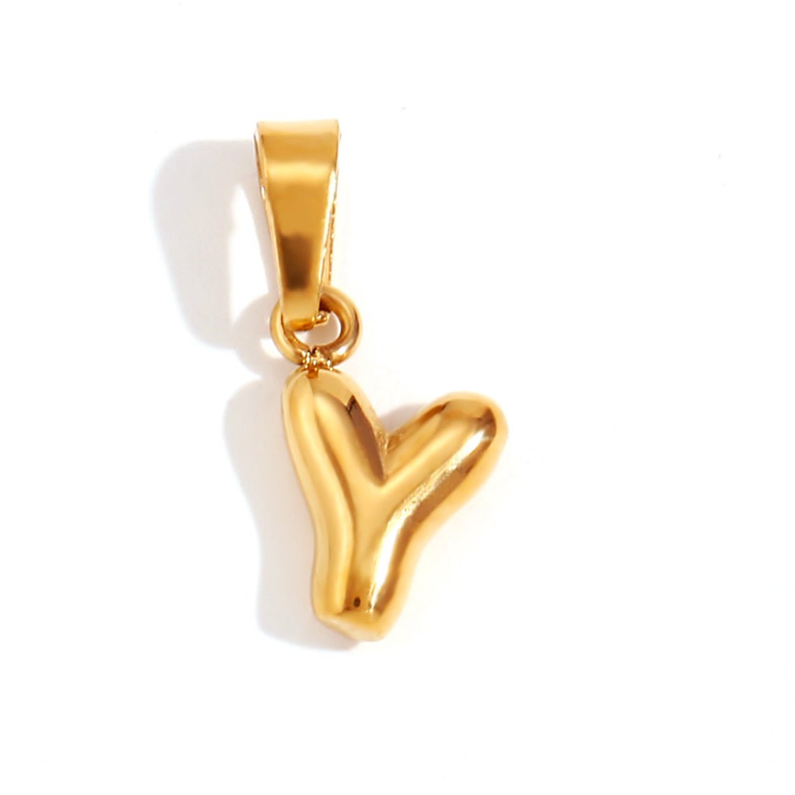 Bubble Letter Initial Necklace