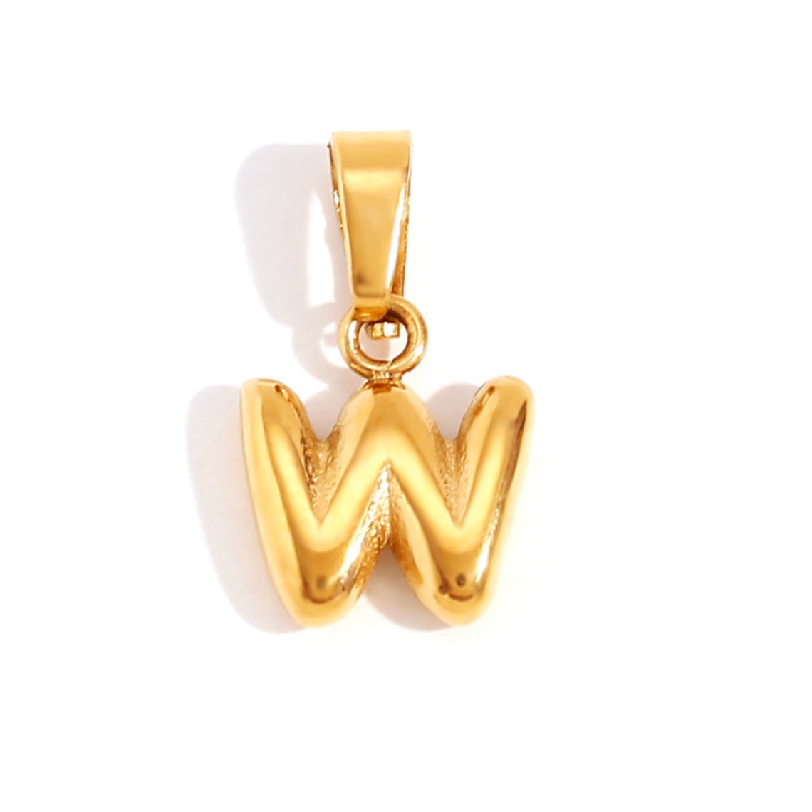 Bubble Letter Initial Necklace