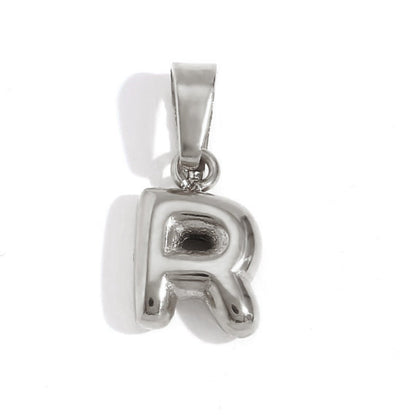Bubble Letter Pendant Necklace
