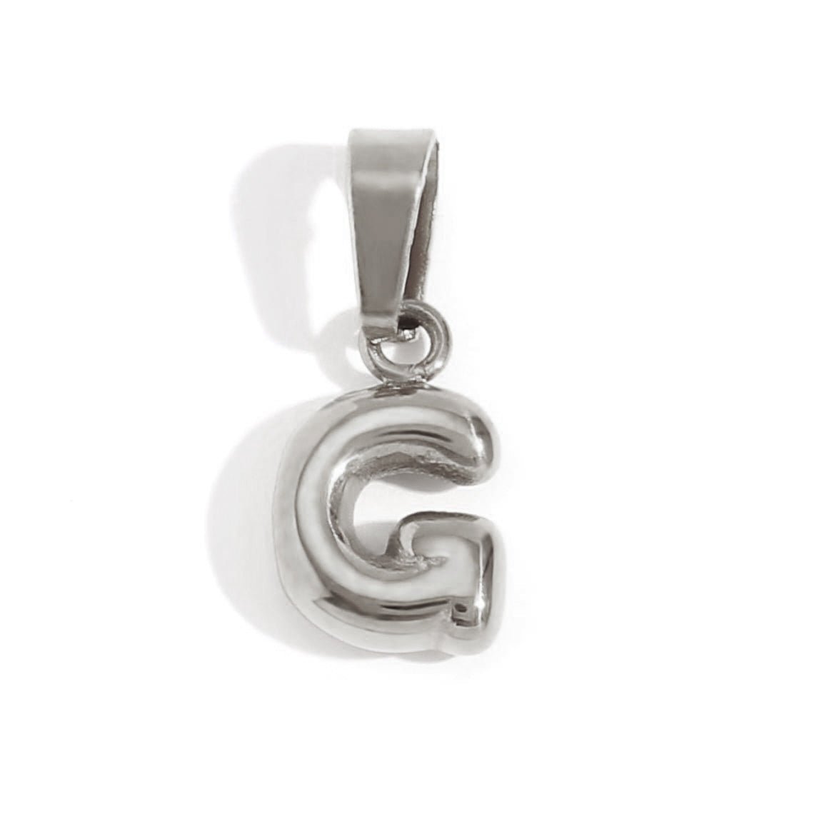 Bubble Letter Pendant Necklace