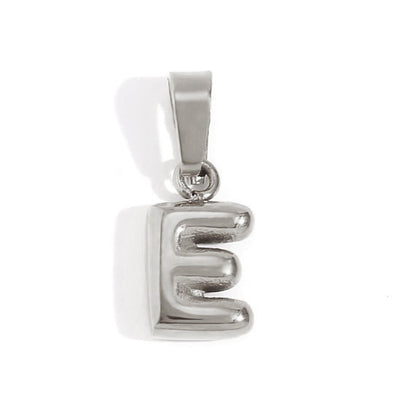 Bubble Letter Pendant Necklace