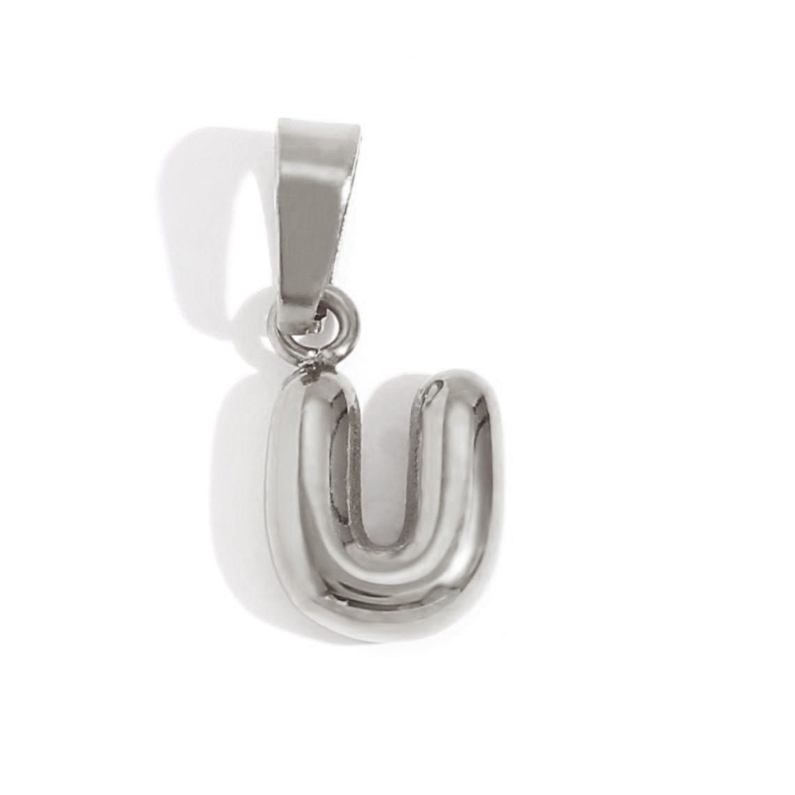 Bubble Letter Pendant Necklace