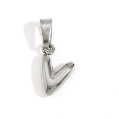 Bubble Letter Pendant Necklace