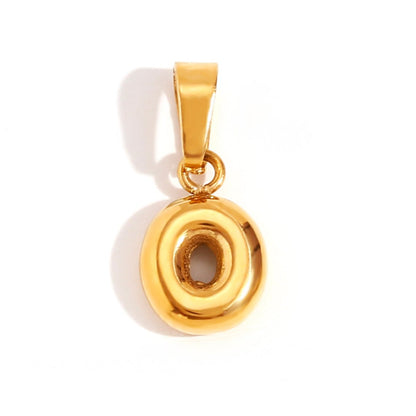 Bubble Letter Initial Necklace