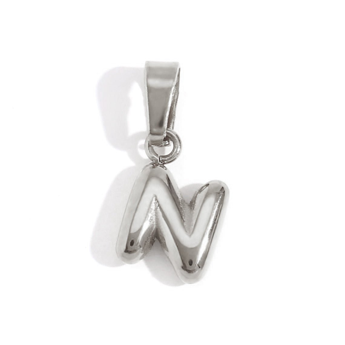 Bubble Letter Pendant Necklace