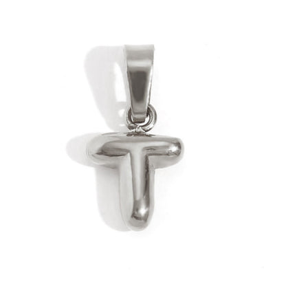 Bubble Letter Pendant Necklace