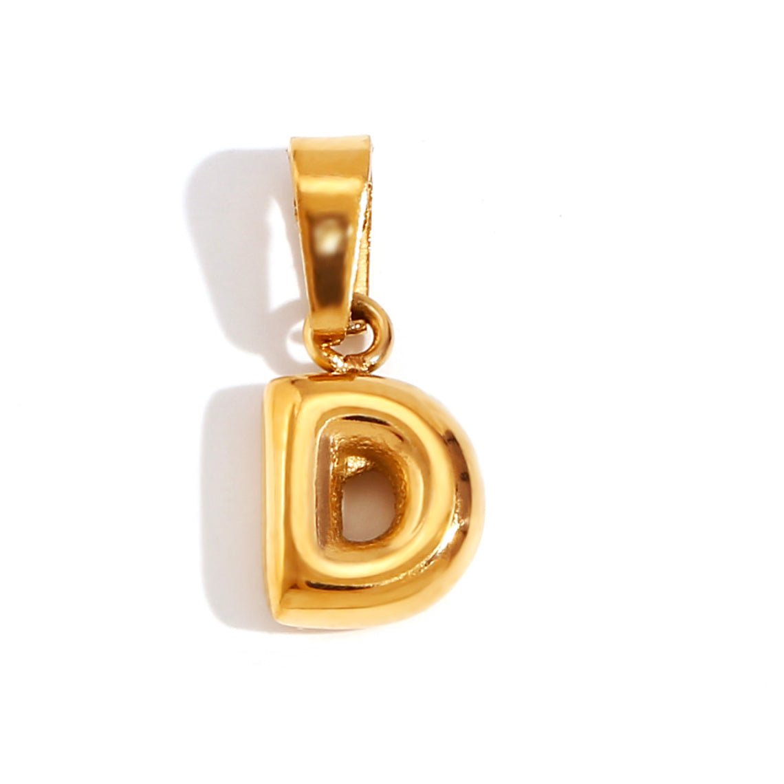 Bubble Letter Initial Necklace